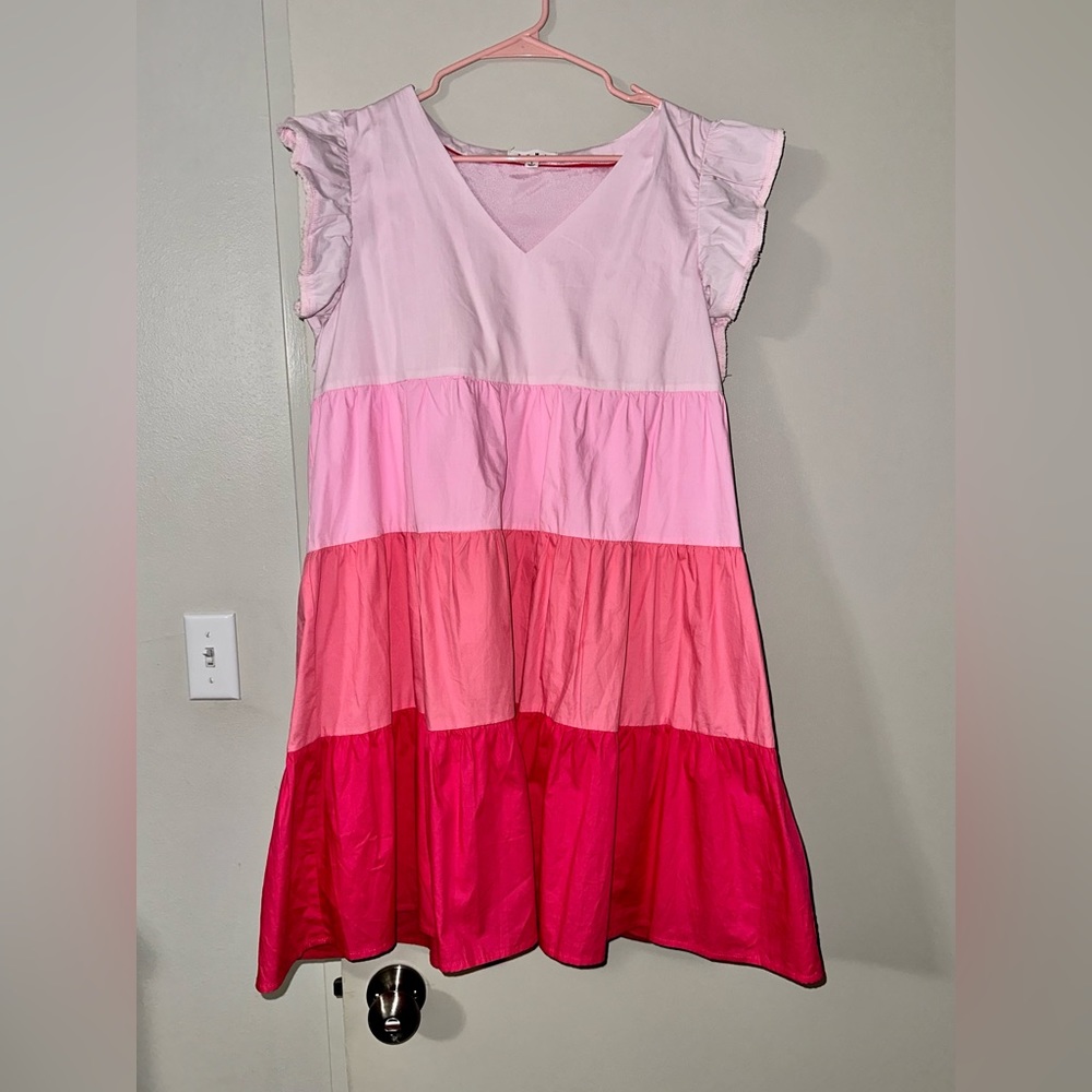 THML pink dress size large.